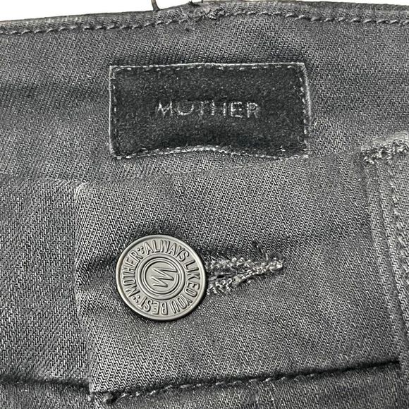 Mother The Looker Jeans Not Guilty Black Women’s Size 24 Mid Rise Skinny Stretch - Picture 10 of 15